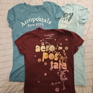 Aeropostale Vintage Junior's "Baby Fit" 2000's Longer Fitted Style. Set of 3